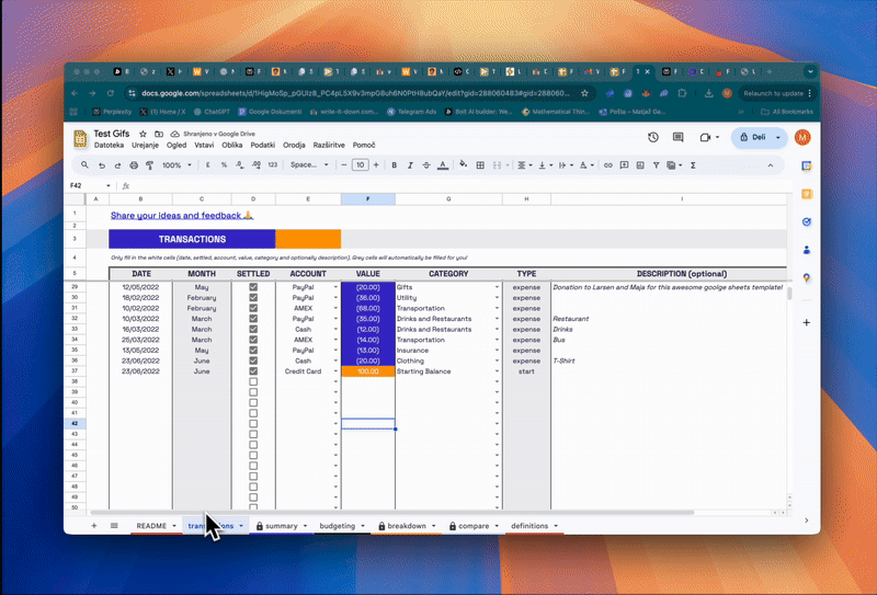 Record transactions demo